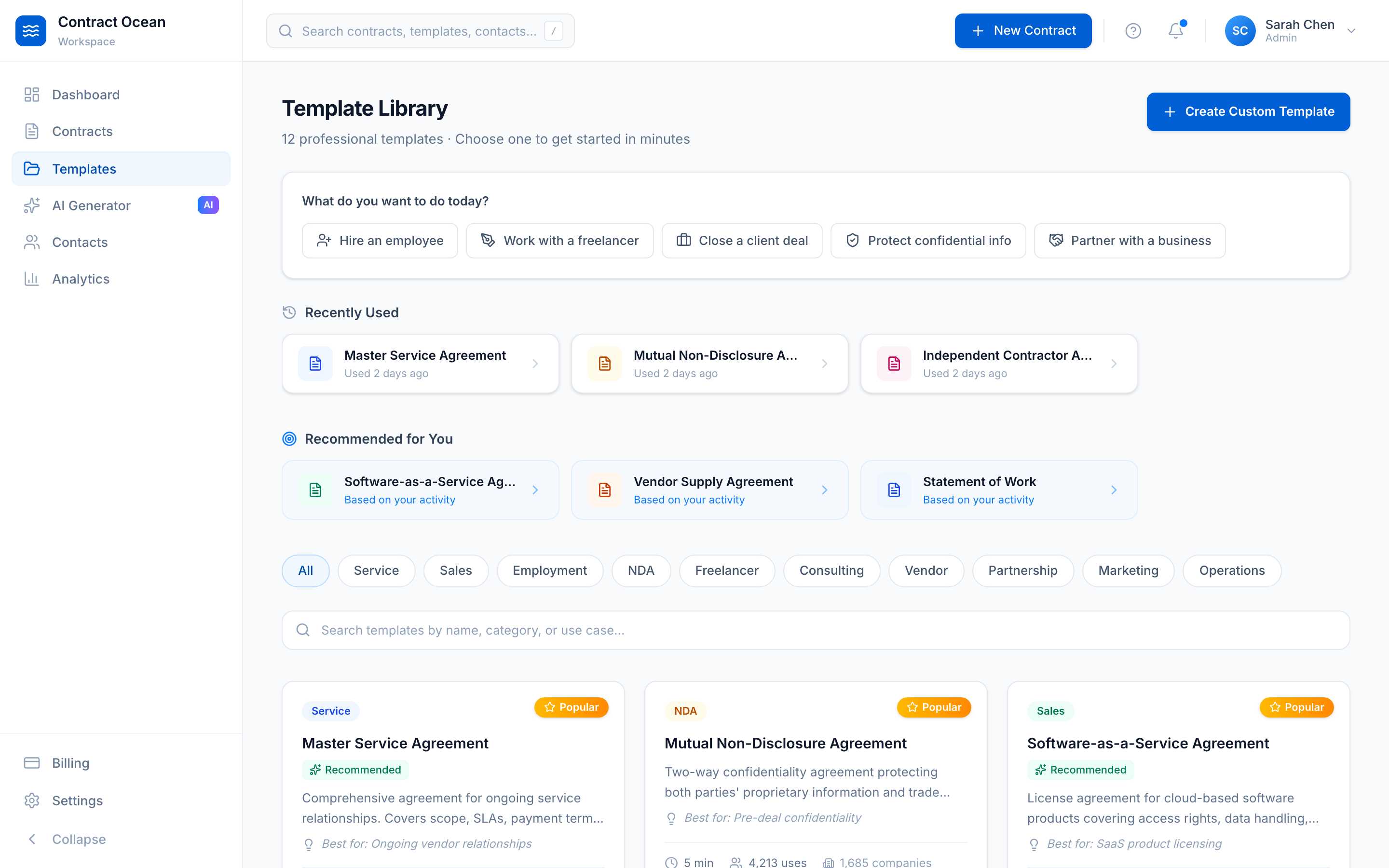 Contract Ocean Template Library
